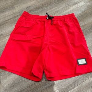 Concepts Home Plate Logo Drawstring Athletic Shorts in Red